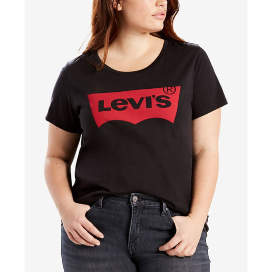 Levi's Trendy Plus Size Perfect Logo Cotton T-Shirt