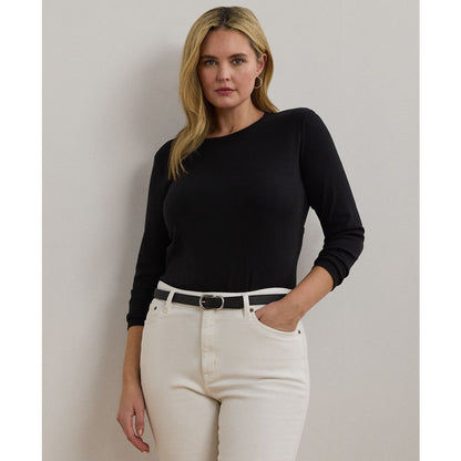 Lauren Ralph Lauren Plus Size Stretch Long-Sleeve Tee