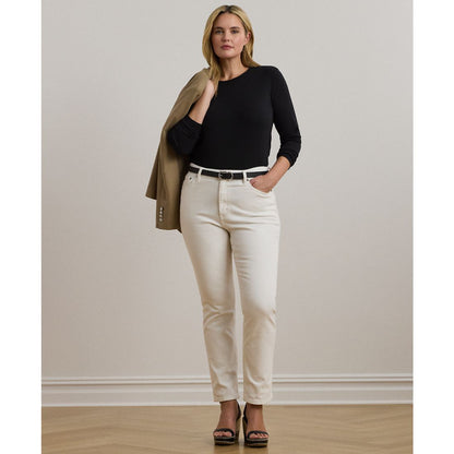 Lauren Ralph Lauren Plus Size Stretch Long-Sleeve Tee