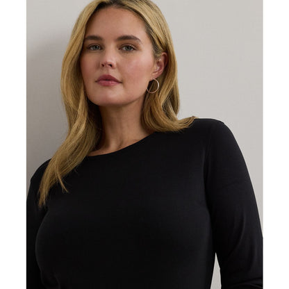Lauren Ralph Lauren Plus Size Stretch Long-Sleeve Tee