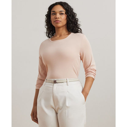 Lauren Ralph Lauren Plus Size Stretch Long-Sleeve Tee