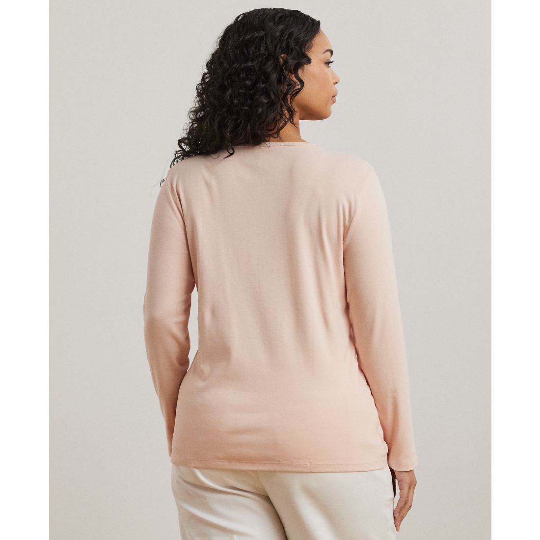 Lauren Ralph Lauren Plus Size Stretch Long-Sleeve Tee