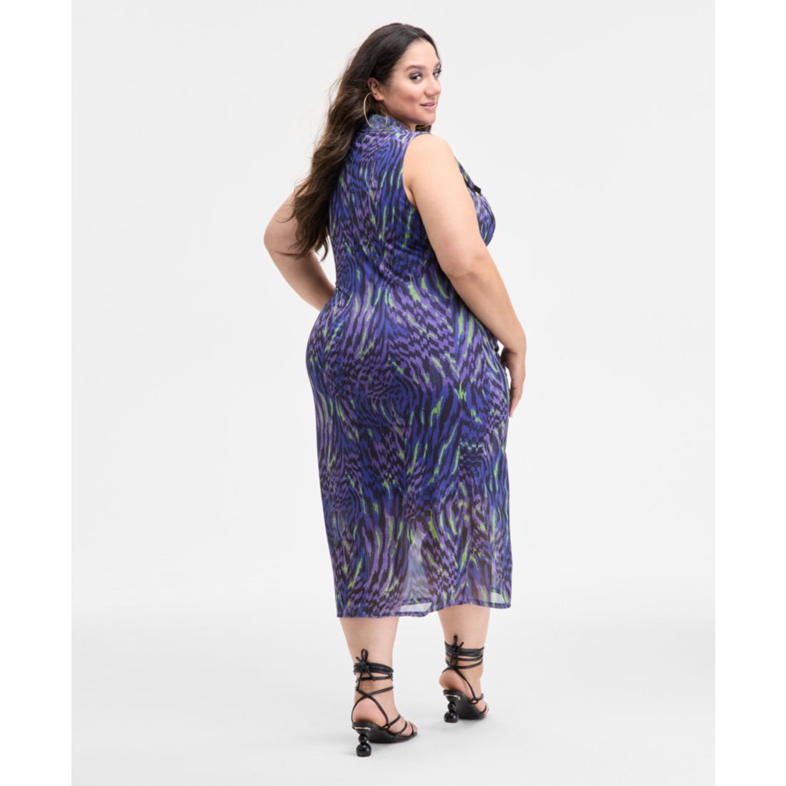 Nina Parker Trendy Plus Size Ombre Ruched Bodycon Dress