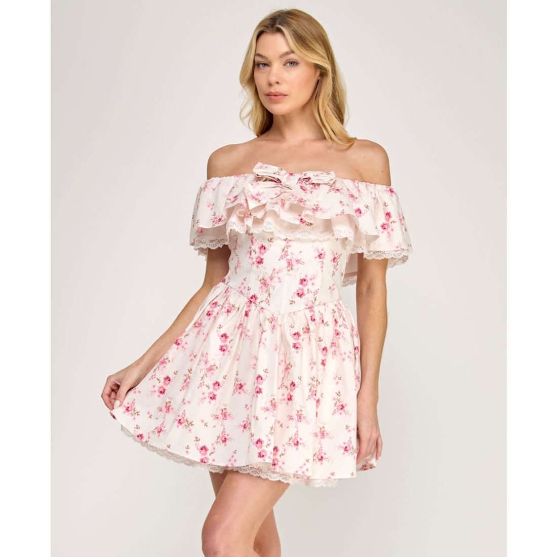 Row A Women's Off-The-Shoulder Mini Dress