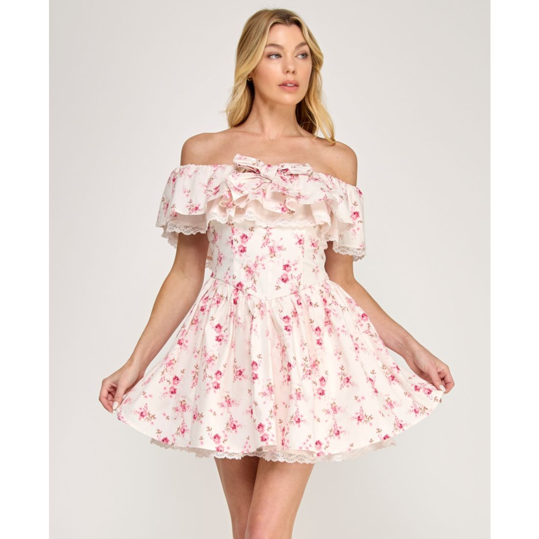 Row A Women's Off-The-Shoulder Mini Dress