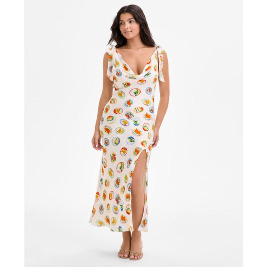 Astr the Label Women's Allexina Printed Tie-Shoulder Dress