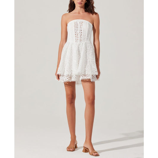 Astr the Label Women's Deasia Strapless Eyelet Dress