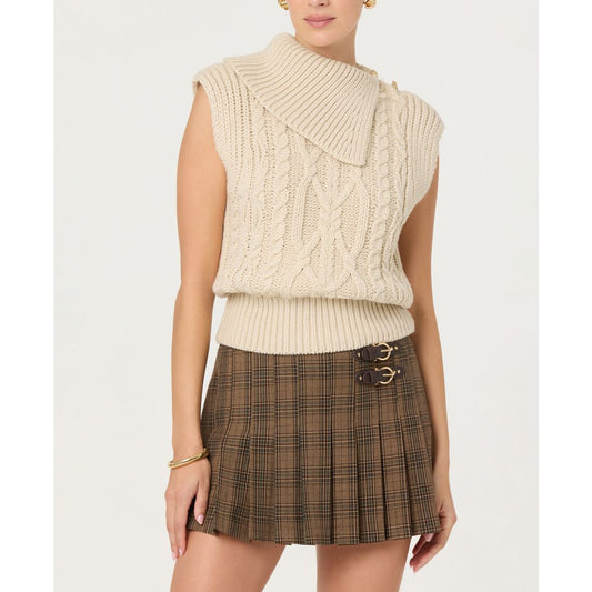 Astr the Label Women's Kirstin Crewneck Sleeveless Sweater