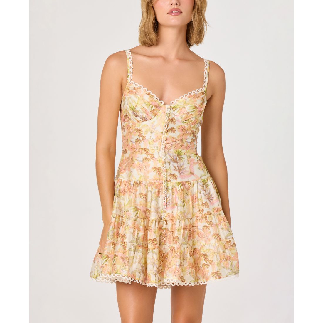 Astr the Label Women's Bustier Sweetheart Neck Fit & Flare Mini Dress