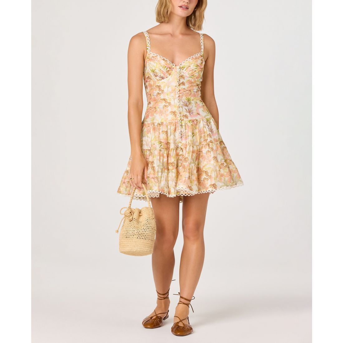 Astr the Label Women's Bustier Sweetheart Neck Fit & Flare Mini Dress