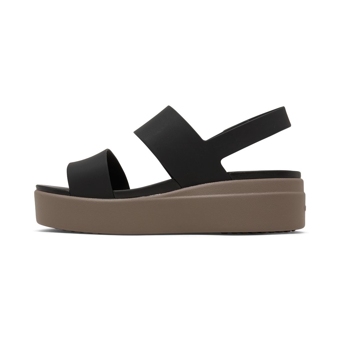 Crocs Women's Brooklyn Low Wedge Sandals from Finish Line - Black, Mushroom