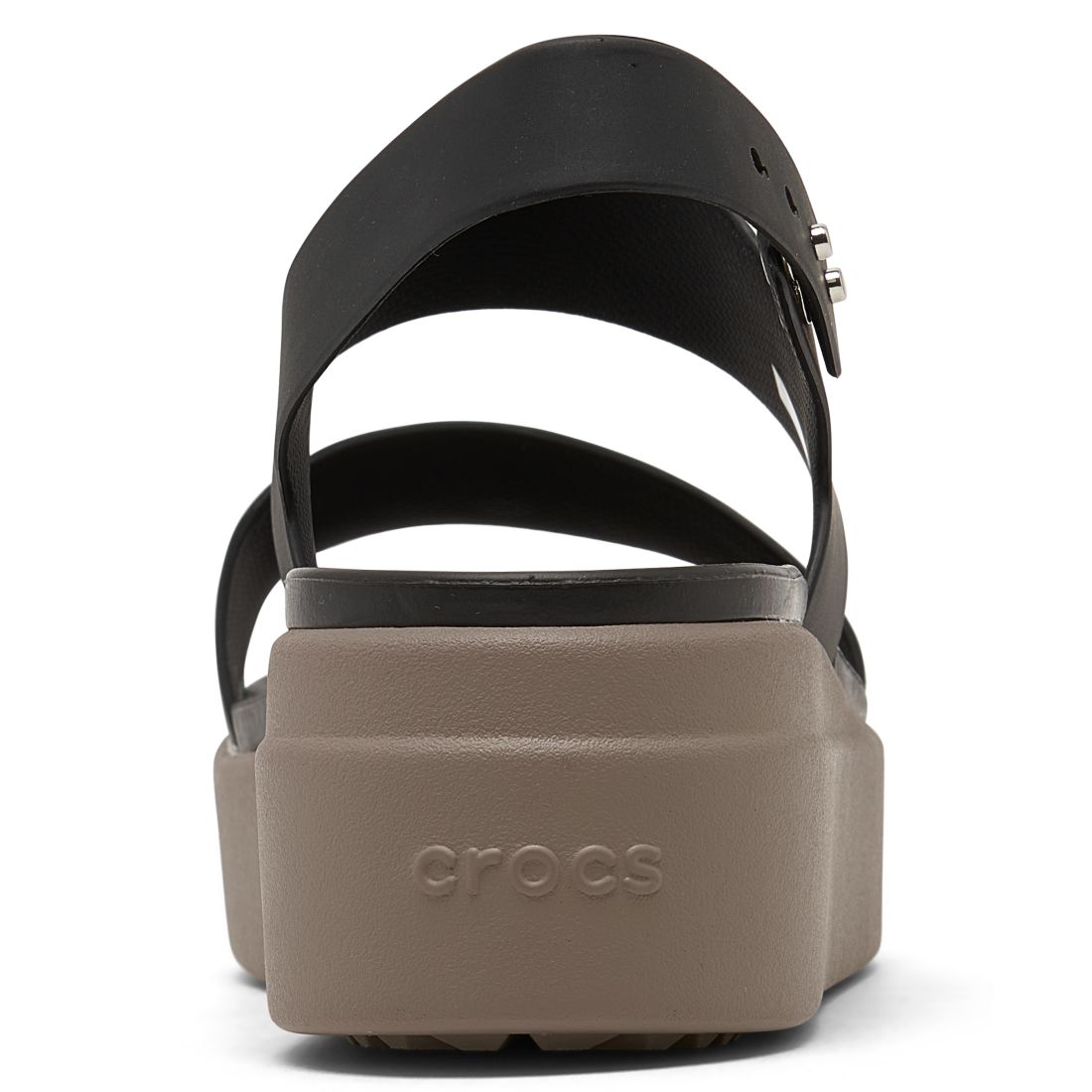 Crocs Women's Brooklyn Low Wedge Sandals from Finish Line - Black, Mushroom