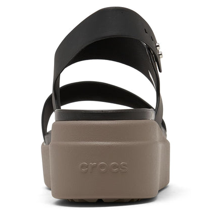 Crocs Women's Brooklyn Low Wedge Sandals from Finish Line - Black, Mushroom