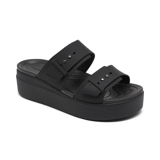 Crocs Women's Brooklyn Low Wedge Sandals from Finish Line