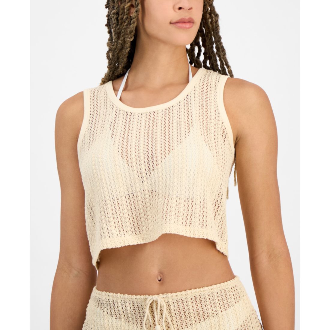 Miken Juniors' Crochet Cover-Up Tank, Exclusively at Macy's