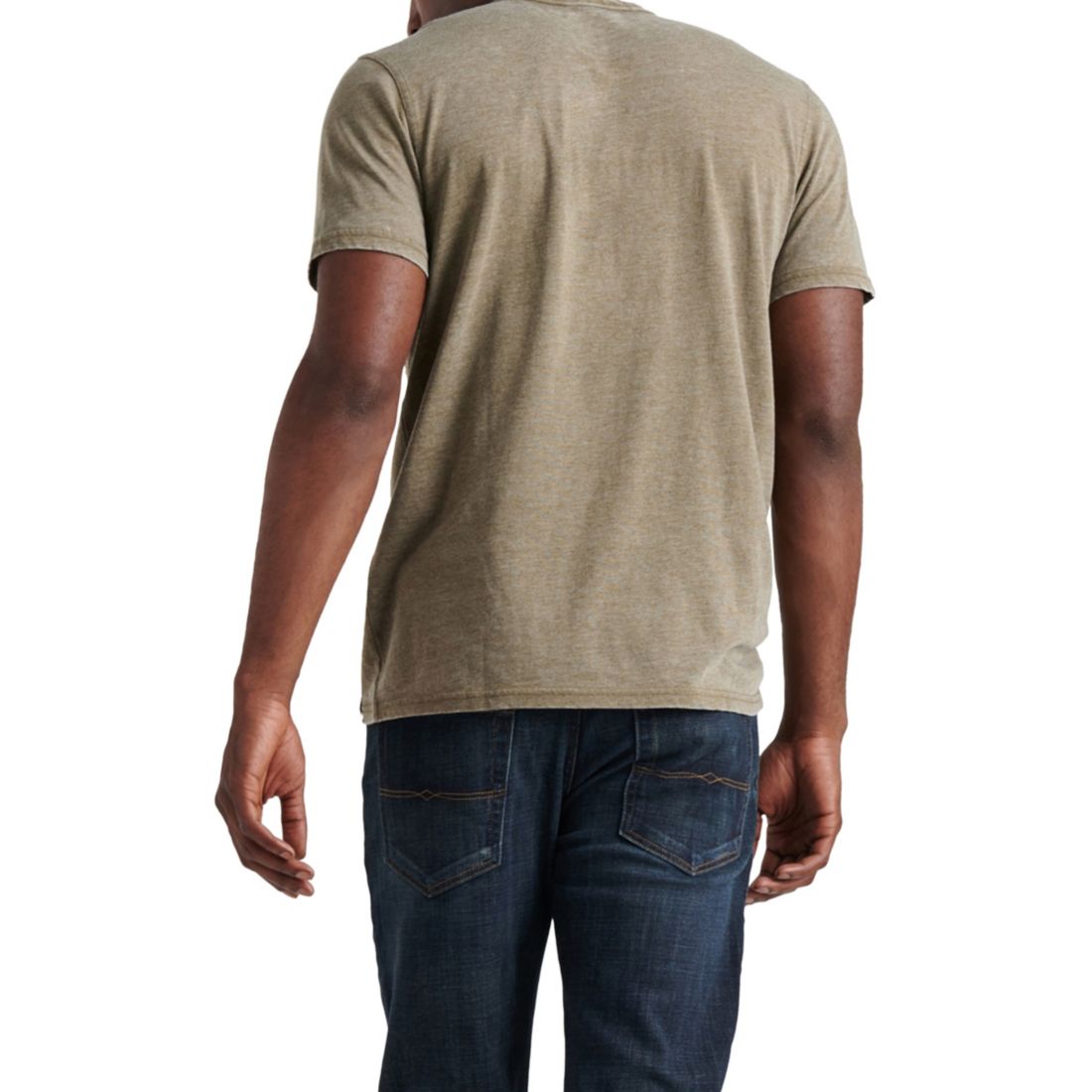 Lucky Brand Men's Venice Burnout Notch Short Sleeves T-shirt