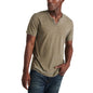 Lucky Brand Men's Venice Burnout Notch Short Sleeves T-shirt