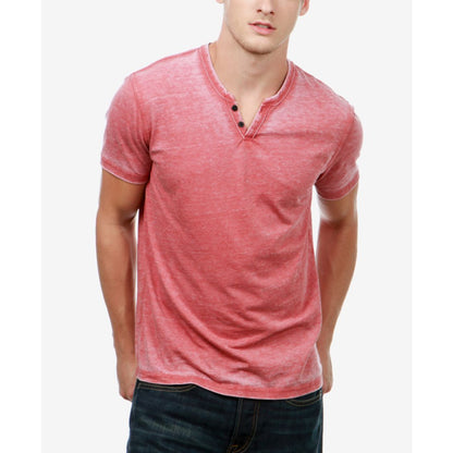 Lucky Brand Men's Venice Burnout Notch Short Sleeves T-shirt