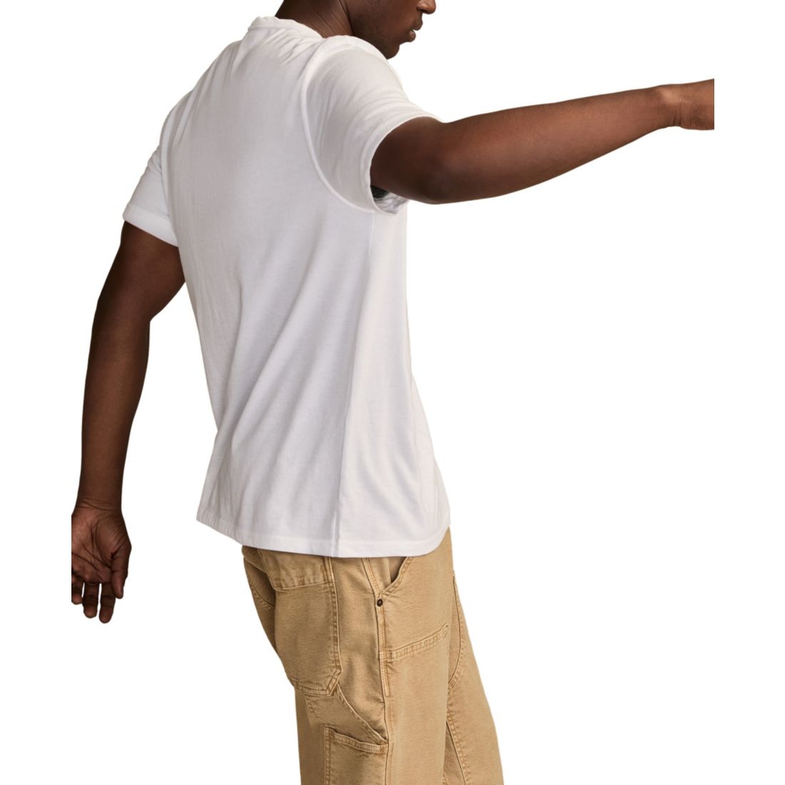 Lucky Brand Men's Venice Burnout Notch Short Sleeves T-shirt