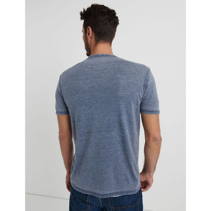 Lucky Brand Men's Venice Burnout Notch Short Sleeves T-shirt