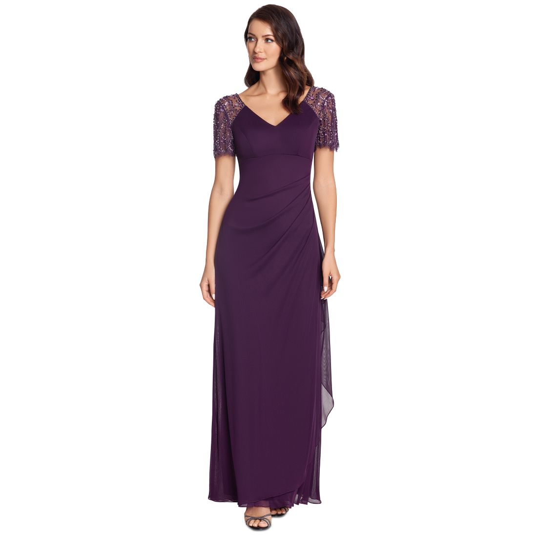 Xscape Petite Embellished Chiffon Gown