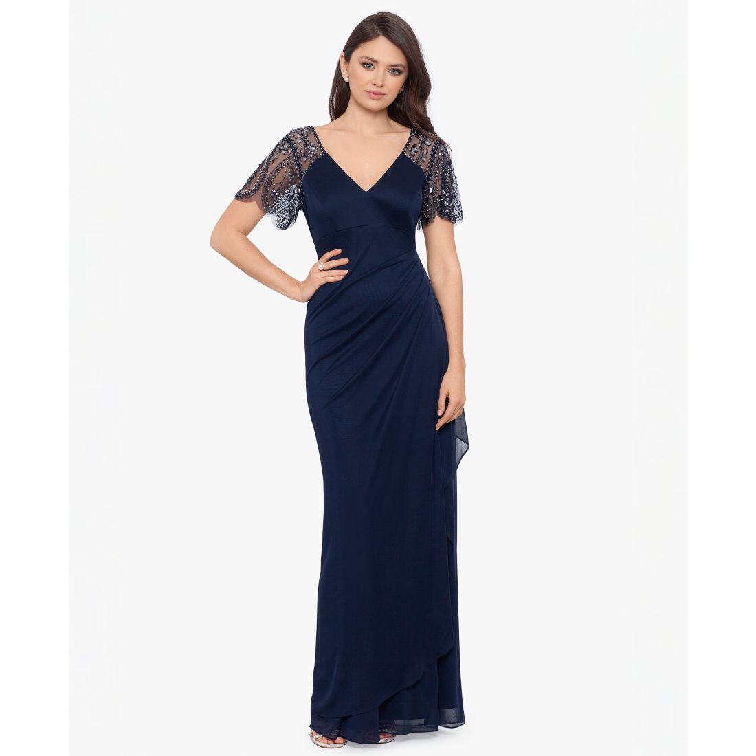 Xscape Petite Embellished Chiffon Gown