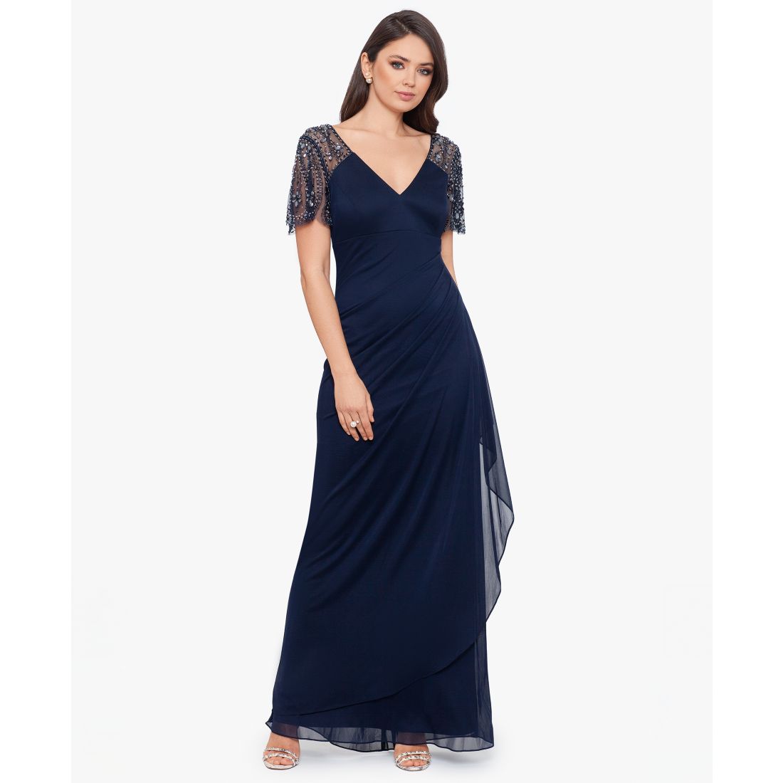 Xscape Petite Embellished Chiffon Gown