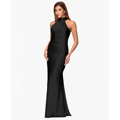 Xscape Women's Tie Neck Long Dress
