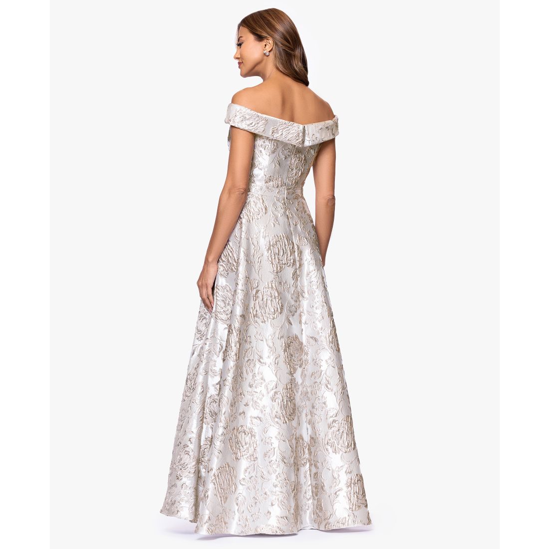 Xscape Women's Off-The-Shoulder Long Ball Gown