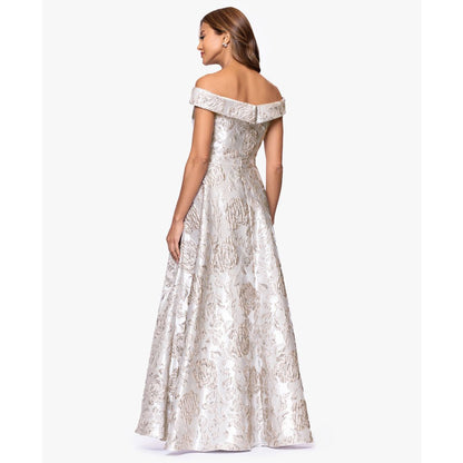 Xscape Women's Off-The-Shoulder Long Ball Gown