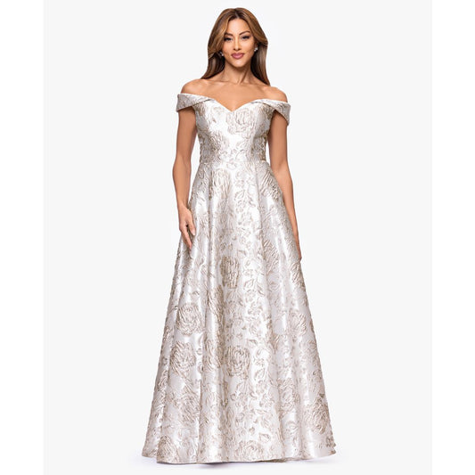 Xscape Women's Off-The-Shoulder Long Ball Gown