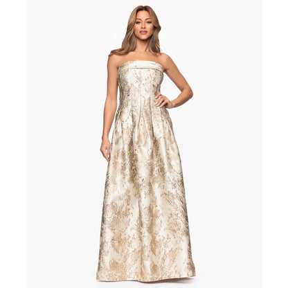 Xscape Women's Brocade Strapless Ball Gown