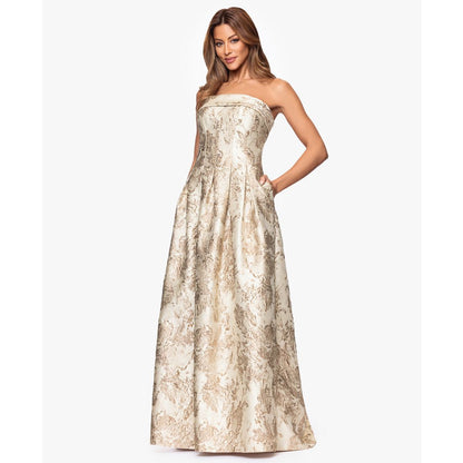 Xscape Women's Brocade Strapless Ball Gown