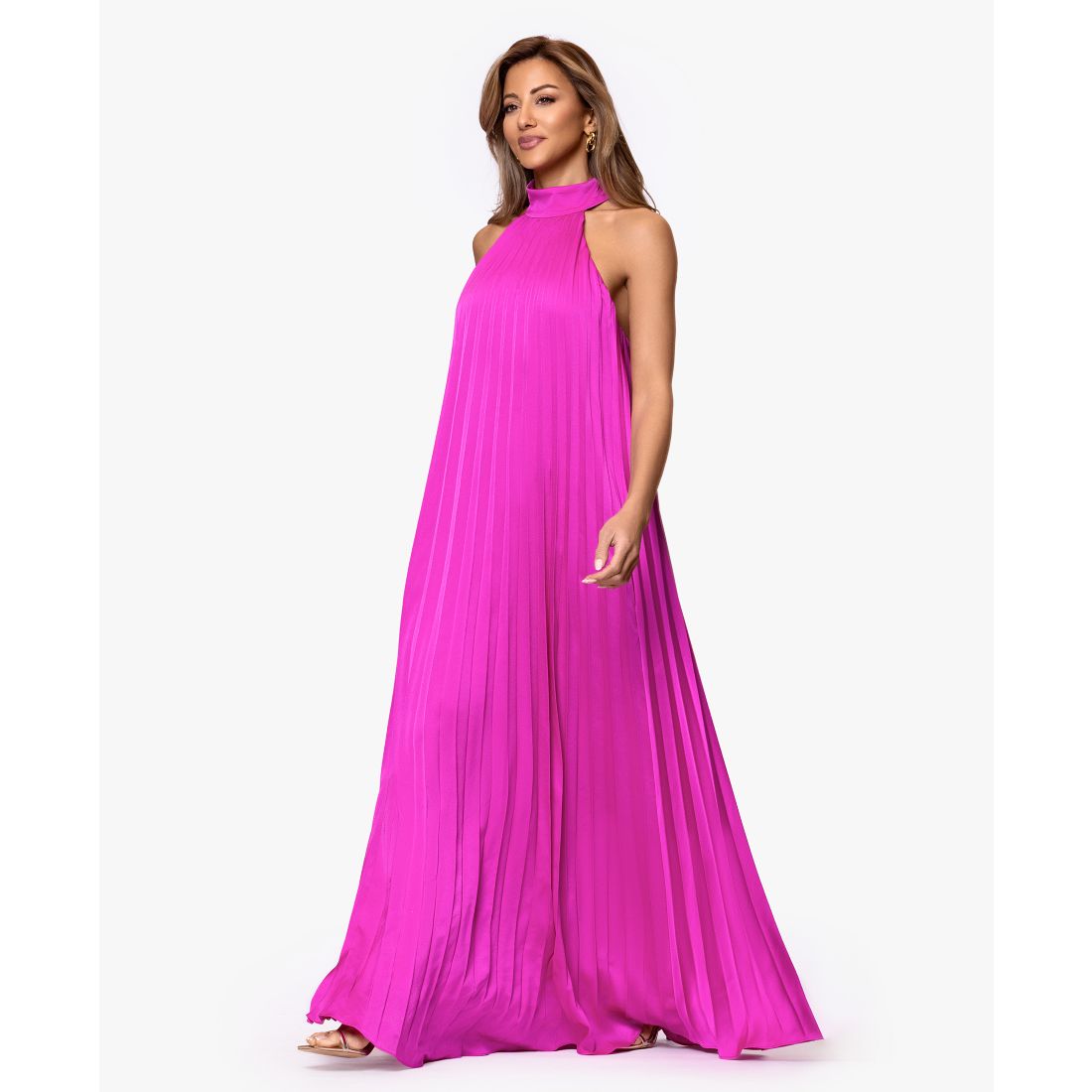Xscape Women's Pleat Detail Ball Gown Dress