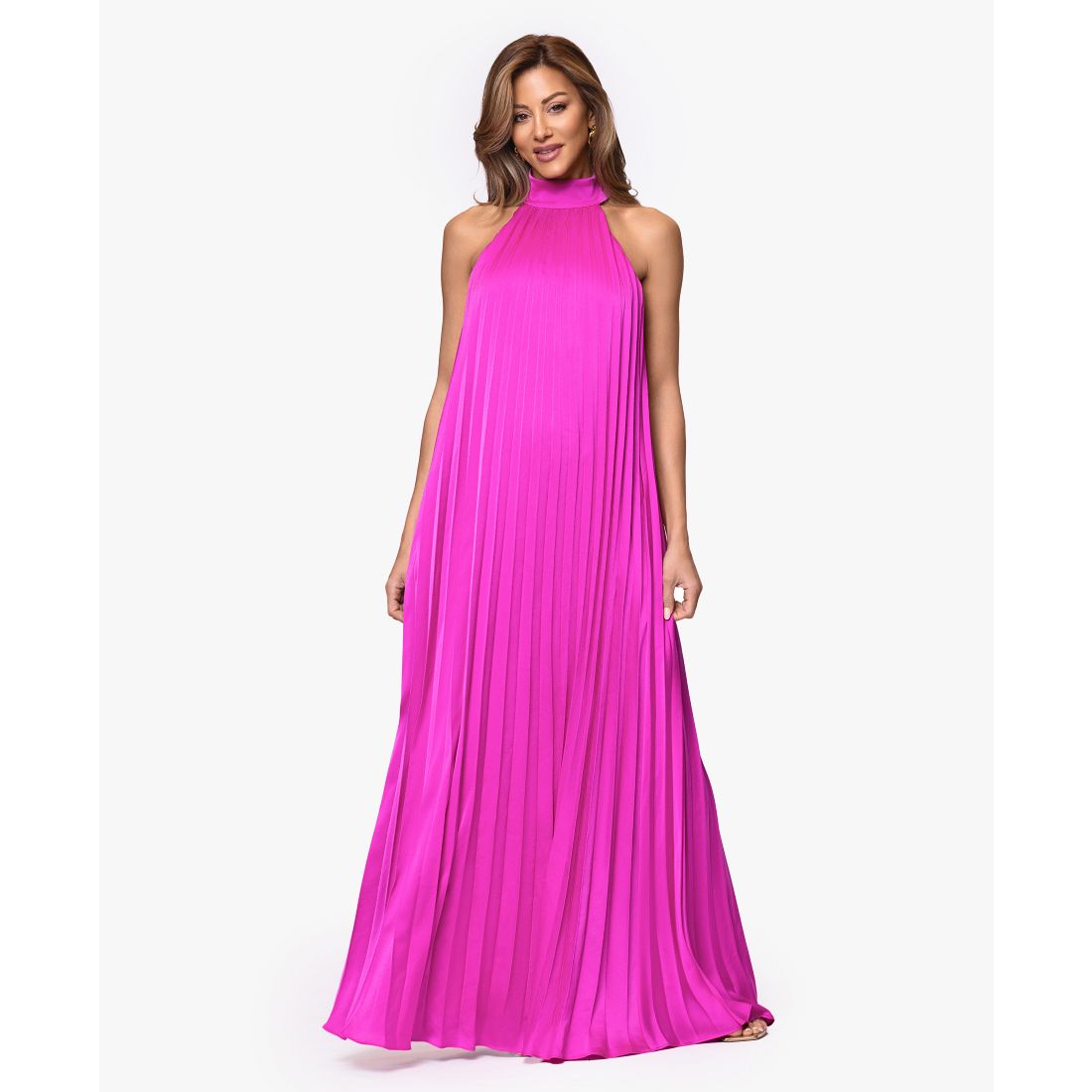 Xscape Women's Pleat Detail Ball Gown Dress