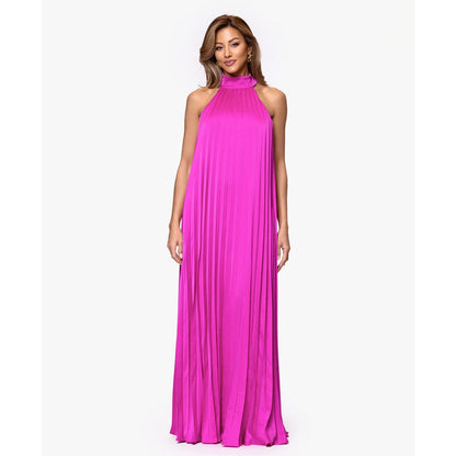 Xscape Women's Pleat Detail Ball Gown Dress