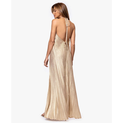Xscape Women's Pleated Halter Neck Ball Gown