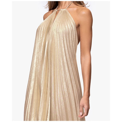 Xscape Women's Pleated Halter Neck Ball Gown