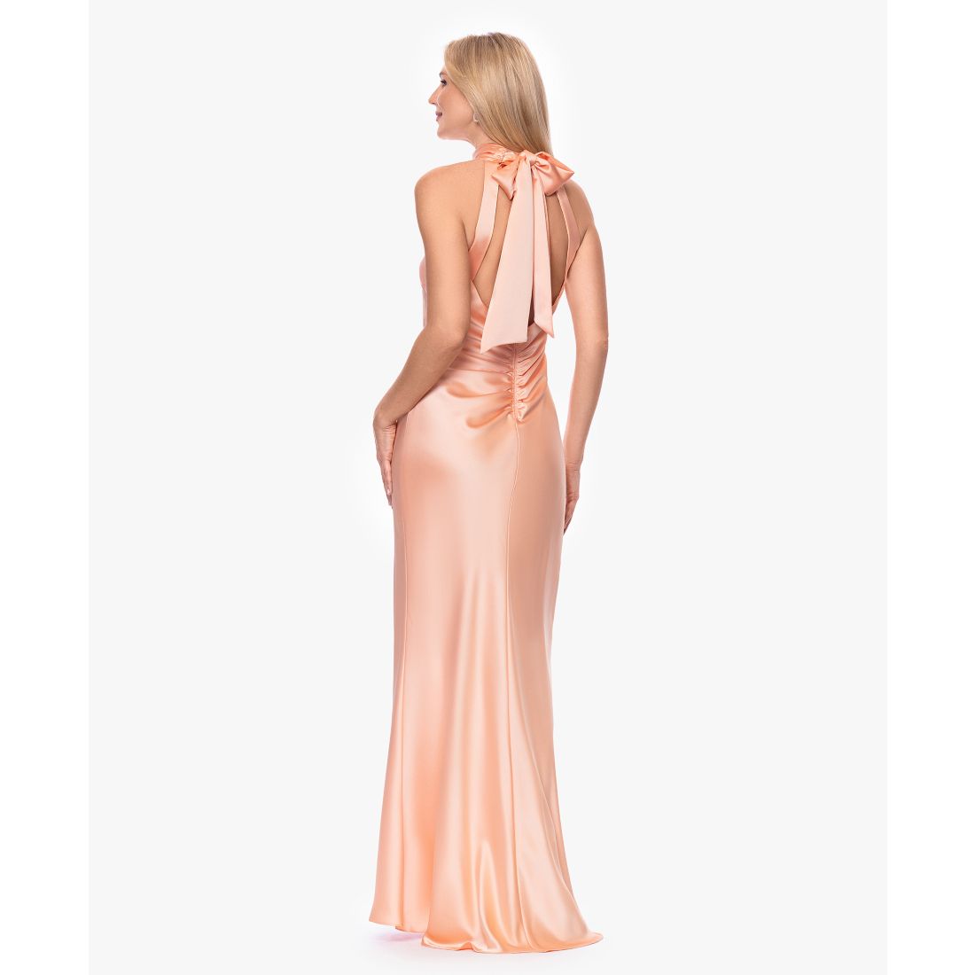 Xscape Women's Tie Neck Long Dress