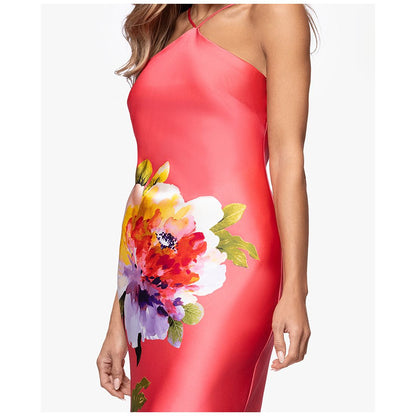 Xscape Women's Printed Halter Neck Maxi Dress