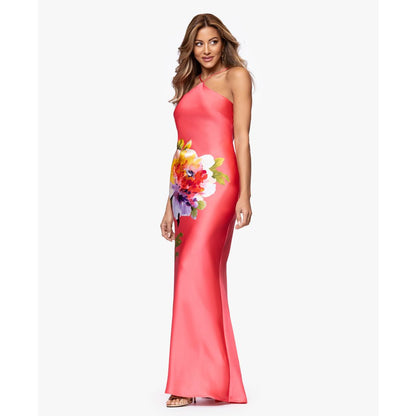 Xscape Women's Printed Halter Neck Maxi Dress