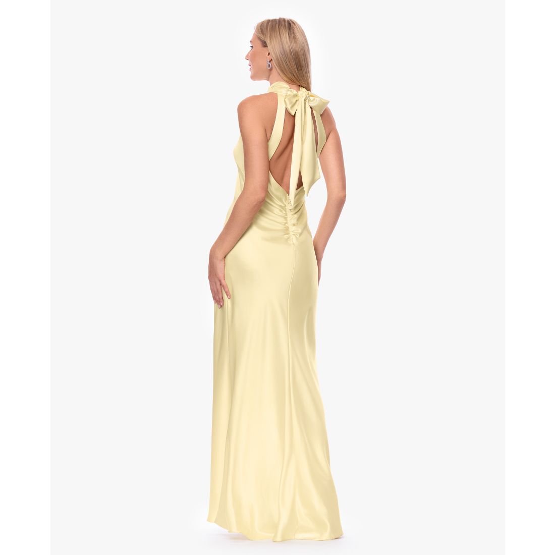 Xscape Women's Tie Neck Long Dress