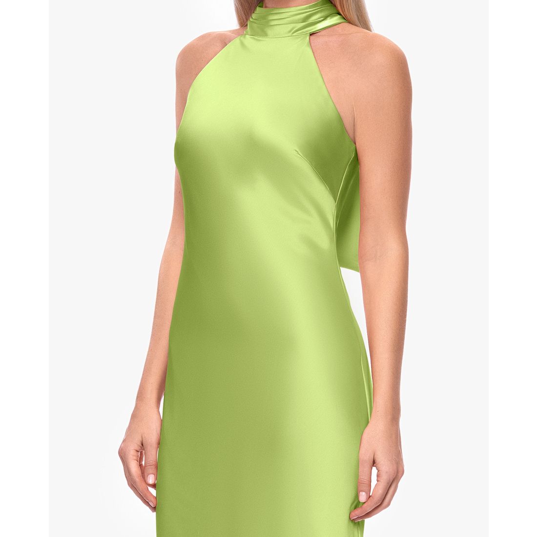 Xscape Women's Tie Neck Long Dress