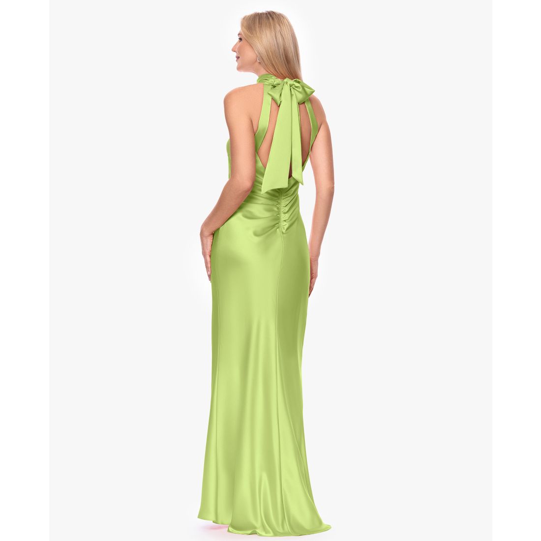 Xscape Women's Tie Neck Long Dress