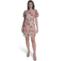 Eliza J Petite Printed Boat Neck Mini Dress