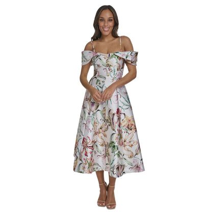 Eliza J Women's Off-The-Shoulder Flare Midi Dress
