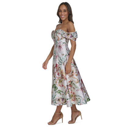 Eliza J Women's Off-The-Shoulder Flare Midi Dress