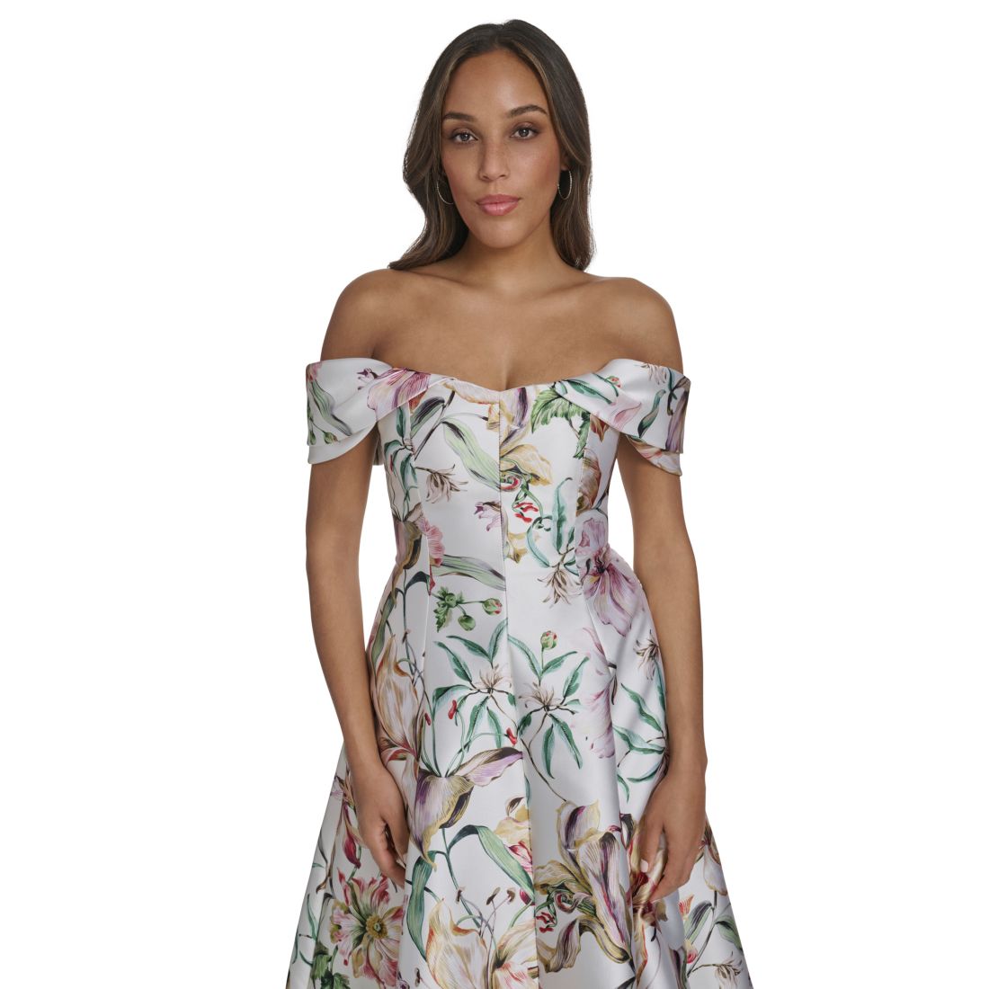Eliza J Women's Off-The-Shoulder Flare Midi Dress