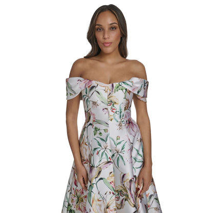 Eliza J Women's Off-The-Shoulder Flare Midi Dress