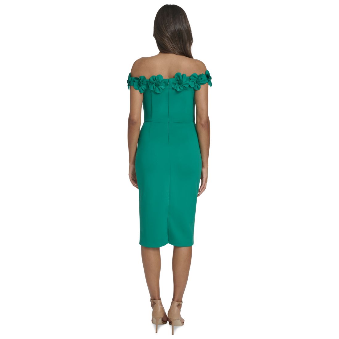 Eliza J Women's Off-The-Shoulder 3D Floral Midi Dress